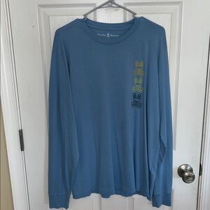 Psycho Bunny Blue Graphic Long Sleeve Tee